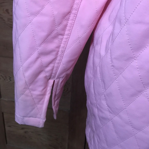 DEBRA DERO QUILTED PINK SPRING COAT, JACKET,  sz Sm EASTER mid length - Picture 5 of 8